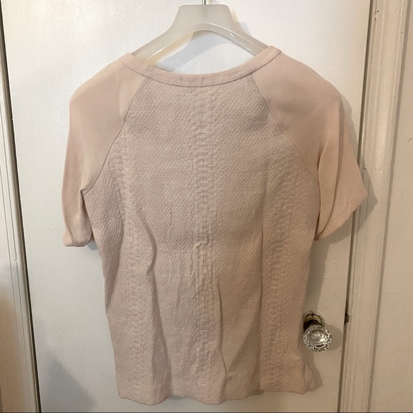 Vince Snakeskin Textured Short-sleeve Tunic Top - Picture 2 of 7